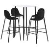 vidaXL 5 Piece Bar Set Fabric Black