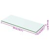 vidaXL Shelves 2 pcs Panel Glass Clear 50x15 cm