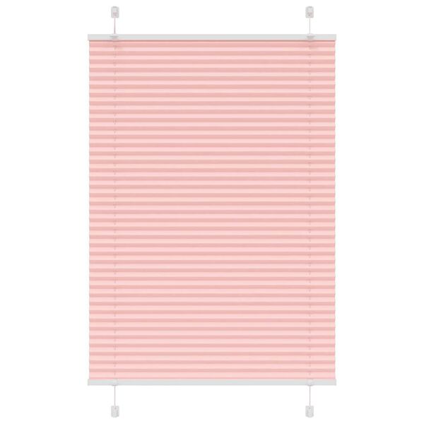 vidaXL Pleated Blind Pink 100x150 cm Fabric Width 99.4 cm Polyester