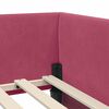 vidaXL Corner Bed Frame with Headboard Wine Red 90 cm x 190 cm Velvet