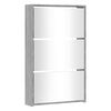 vidaXL Shoe Cabinet with Mirror 3-Layer Grey Sonoma 63x17x102.5 cm