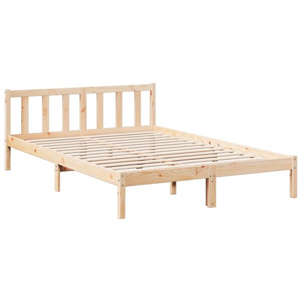 vidaXL Extra Long Bed Frame without Mattress 140x210 cm Solid Wood Pine