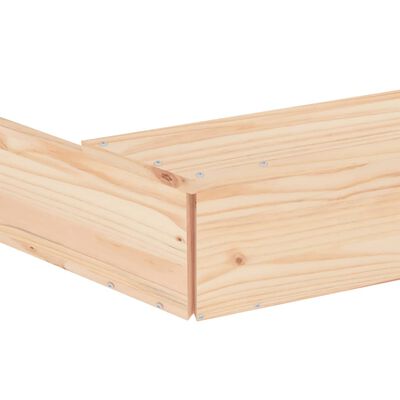 vidaXL Sandbox with Seats Octagon Solid Wood Pine