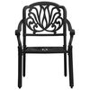 vidaXL 5 Piece Bistro Set Cast Aluminium Black