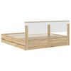 vidaXL Bed Frame with Drawer Sonoma Oak 200 x 200 cm Engineer Wood
