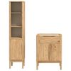 vidaXL Bathroom Furniture Set FLORO 2 pcs Wax Brown Solid Pine Wood