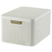 Curver Storage Box with Lid Style L 30L Creamy White