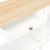vidaXL Table with Drawer White Wood