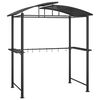 vidaXL BBQ Gazebo with Side Shelves Anthracite 210x114x230 cm Steel