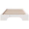 vidaXL Bed Frame White 75 x 190 cm Solid Pine Wood
