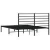 vidaXL Metal Bed Frame without Mattress with Headboard Black 140x200cm