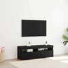 vidaXL TV Cabinet Black Oak 120 x 35 x 40 cm Engineered Wood