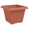 vidaXL Square Flower Pot 24 pcs Brick Red 28.5 x 28.5 x 22 cm Plastic