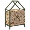 vidaXL Firewood Rack Olive Green 40x25x60 cm Cold-rolled steel