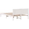 vidaXL Bed Frame White 120 x 190 cm Solid Pine wood
