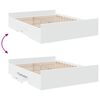 vidaXL Bed Frame with Drawers without Mattress White 140x200 cm