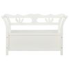 vidaXL Bench White 107x45x75.5 cm Solid Wood Fir