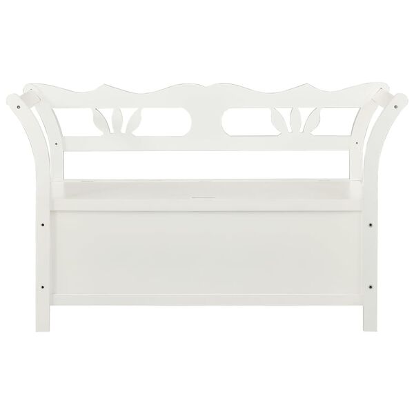 vidaXL Bench White 107x45x75.5 cm Solid Wood Fir