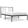 vidaXL Metal Bed Frame without Mattress with Headboard Black 75x190cm