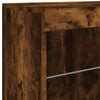 vidaXL Sideboard with LED Lights Smoked Oak 181.5x37x67 cm