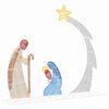 vidaXL Nativity Scene Warm White 149 x32 x 127.5 cm Polyester