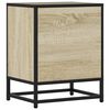 vidaXL Bedside Cabinet Sonoma Oak 40x31x50 cm Engineered Wood and Metal