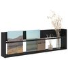 vidaXL Magazine Rack Black Oak 100 x 12 x 30 cm Engineered Wood