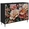 vidaXL Sideboard BORNE Black Oak 102 x 33 x 76 cm Engineered Wood