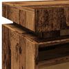 vidaXL Bedside Cabinet with LED Lights Old Wood 40x39x48.5 cm