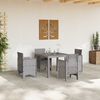 vidaXL Garden Dining Set 5 pcs Light Grey Polt rattan
