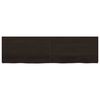 vidaXL Wall Shelf Dark Brown 180x50x(2-6) cm Treated Solid Wood Oak