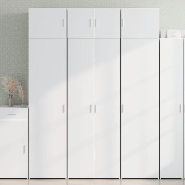 vidaXL Storage Cabinet White 70x42.5x225 cm Engineered Wood