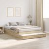vidaXL Storage Bed Frame with Drawer Sonoma Oak 135 cm Engineered Wood