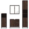vidaXL 4 Piece Bathroom Furniture Set Brown Oak Engineered Wood