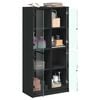 vidaXL Highboard with Doors Black 68x37x142 cm Engineered Wood