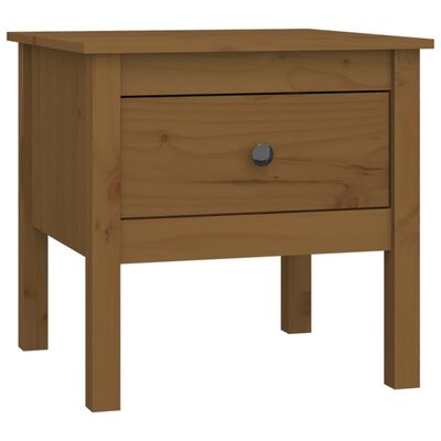 vidaXL Side Table Honey Brown 50x50x49 cm Solid Wood Pine
