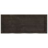 vidaXL Wall Shelf Dark Brown 100x40x(2-6) cm Treated Solid Wood Oak