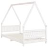 vidaXL Kids Bed Frame White 90x190 cm Solid Wood Pine
