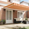 vidaXL Retractable Awning Retractable Yellow and Orange 500 x 350 cm