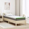 vidaXL Mattress Topper White and Green 80 x 200 x 6 cm Jaquard Fabric