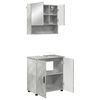 vidaXL Bathroom Furniture Set 2 pcs Concrete Grey 61 x 35 x 64 cm
