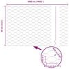 vidaXL Fence Post Grey 50 x 0.6 m (50 mm mesh) Steel and PVC