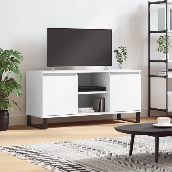 vidaXL TV Cabinet White 104x35x50 cm Engineered Wood