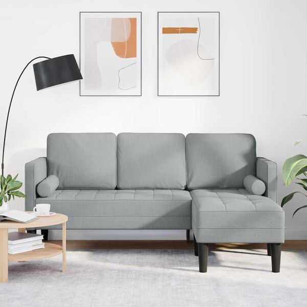 vidaXL Sofa Set Light grey 173 x 131 x 67 cm Fabric