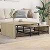 vidaXL Nesting Coffee Tables 2 pcs Sonoma Oak Engineered Wood and Metal