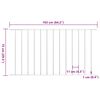 vidaXL Fence Panel Powder-coated Steel 1.7x0.75 m White