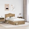 vidaXL Bed Frame with Drawer Artisan Oak 120 x 190 cm Engineered Wood