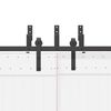 vidaXL Sliding Door Hardware Kit 152,5 cm Steel Black