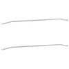 vidaXL Tarpaulin Bracket for Trailers 2 Silver 136-218 cm Aluminum