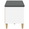 vidaXL Hall Bench with Cushion with Storage White 80 x 38 x 46 cm